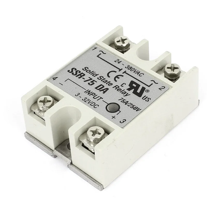 

1 шт., Твердотельный релейный модуль 24-380 В, 75 а, 250 В, 3-32 В постоянного тока в переменный ток