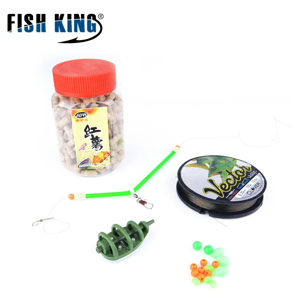FISH KING 3 шт./лот вес свинца 30 г-80 г приманка-Фидер клетка для ловли карпа аксессуар из нержавеющей стали Крючки для клеток группа для ловли карпа