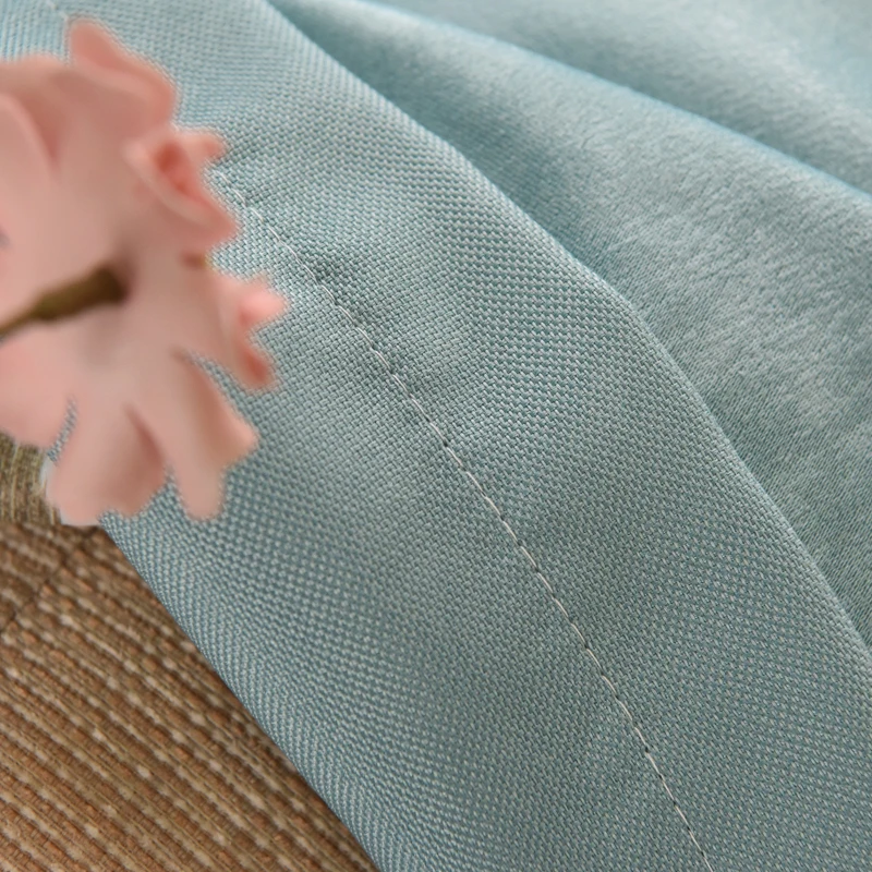 NAPEARL занавески в стиле кантри толстые зеленый синий узорные для спальни жалюзи