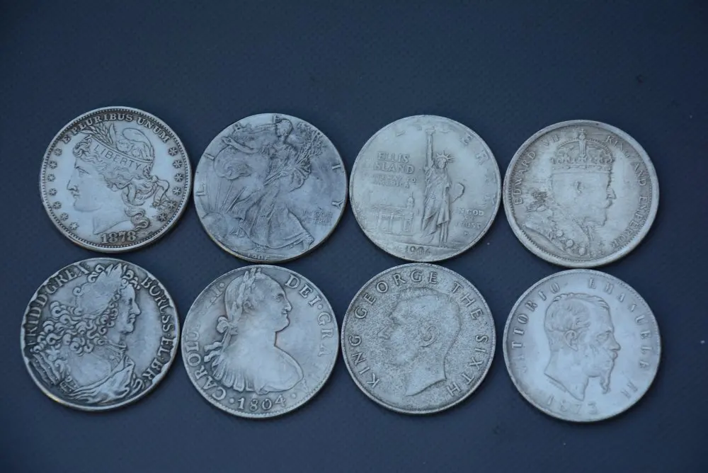 Редкие западные серебряные монеты 8 шт./компл. #07 19 века бесплатная доставка|coin