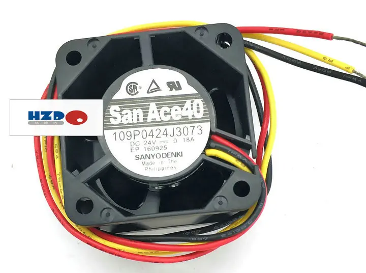 Оригинальный инверторный охлаждающий вентилятор Sanyo 109P0424J3073 40*40*28 мм 24 В 0 18 а 4