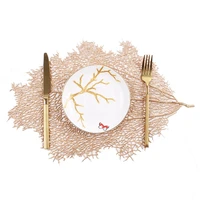 dining table simulation coral branch placemat for dining table tea coffee coaster gold table mat insulation pads