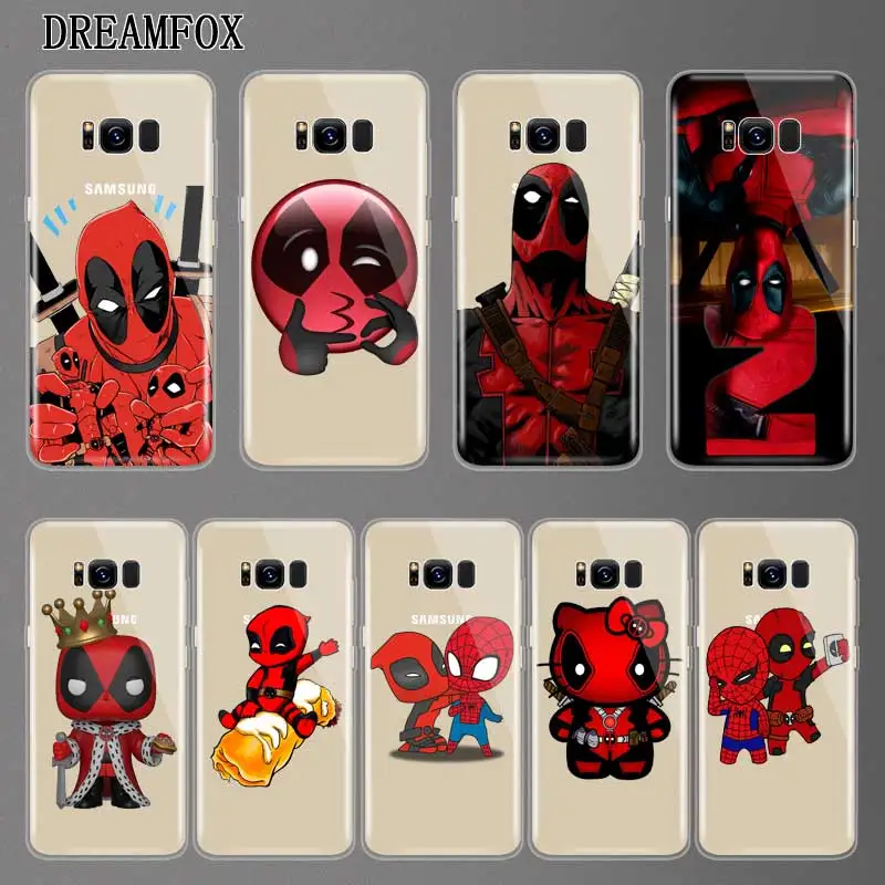 N014 Deadpool Lovely Soft TPU Silicone Cover For Samsung Galaxy A3 A5 A6 A7 A8 A9 M10 M20 S10 S10E Lite Plus 2017 2018 Case |