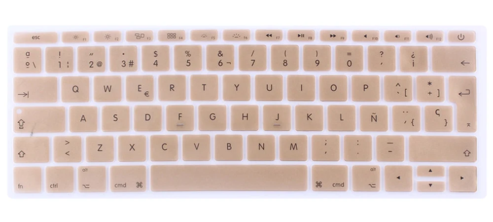Силиконовый чехол для клавиатуры Redlai с испанской раскладкой нового Macbook 12 дюймов