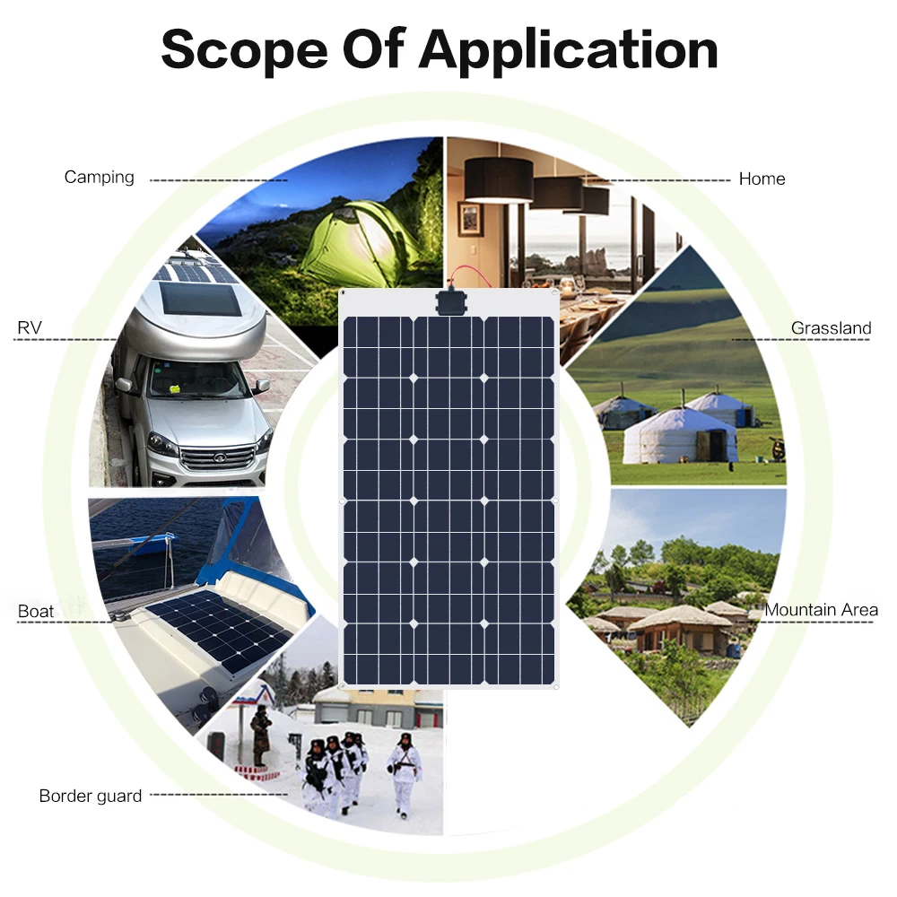 

Xinpuguang Solar Panel 70w Flexible placa solar panels charger 18V for 12V battery light home car yacht size 905 * 500MM