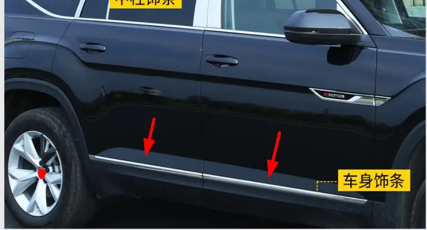 Высококачественная накладка на окно из нержавеющей стали для Volkswagen Teramont/Atlas- автомобильный Стайлинг - Цвет: 1