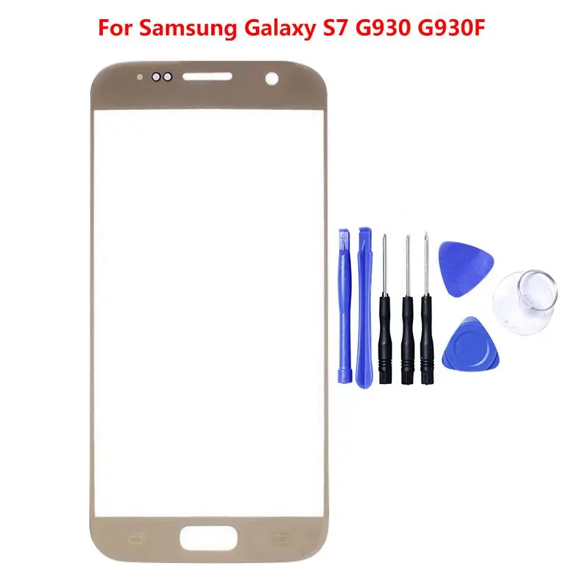 Передняя панель сенсорного экрана Внешний стекло объектива для samsung Galaxy S7 G930 |