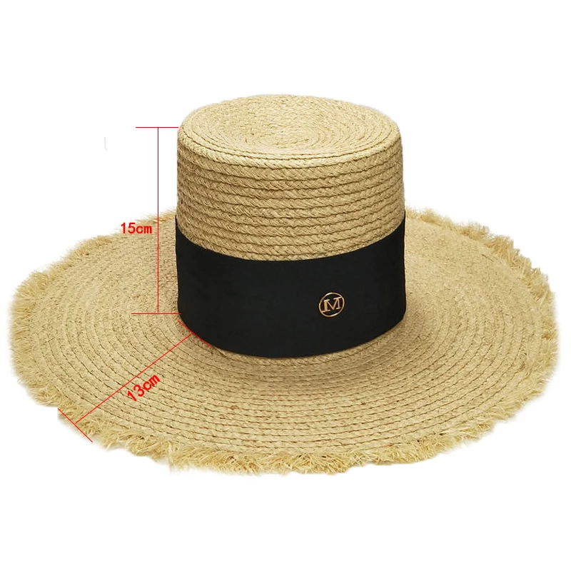 Женская соломенная шляпа с высоким берцем sombrero mujer Пляжная винтажная