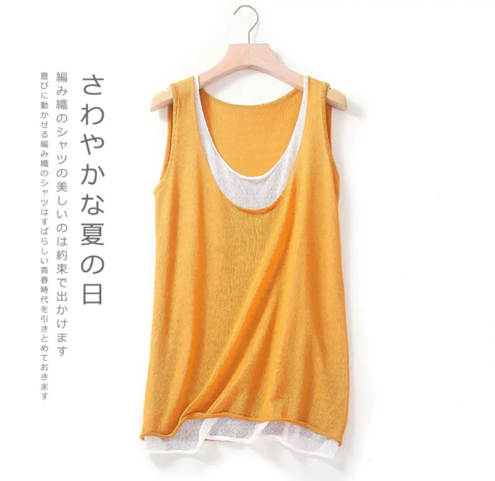 Женский трикотажный топ с v-образным вырезом повседневный из 2 предметов летний |