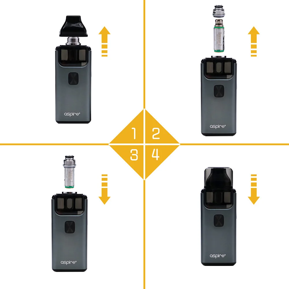 Большая распродажа! Оригинальный комплект Aspire Breeze 2 AIO встроенный аккумулятор 1000