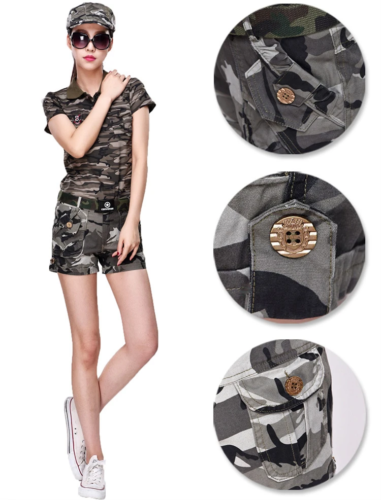 Летние повседневные военные Маскировочные шорты с несколькими карманами