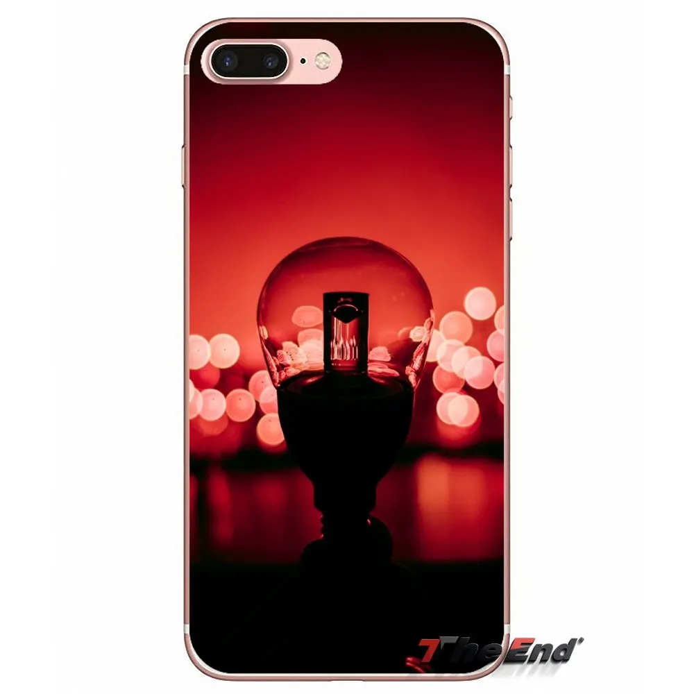 Лампа лампочка ТПУ силиконовый чехол для телефона iPhone X 4 4S 5 5S 5C SE 6 6S 7 8 Plus Samsung Galaxy J1