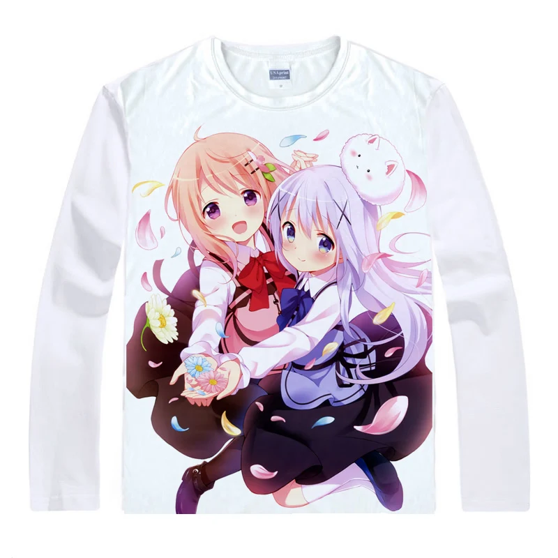 Это заказ футболки с кроликом рубашки длинными рукавами гочисша гочумон ва Усаги