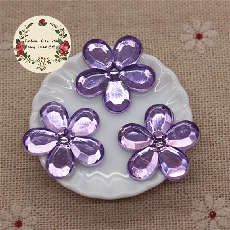 50 шт. 22 мм сливовый цвет|acrylic rhinestones|rhinestones diydiy flatback |