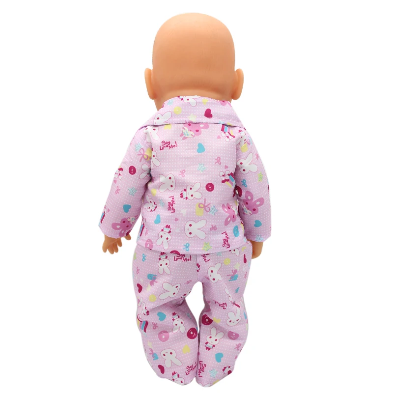 Кукла Одежда пижамы мультфильм рубашка брюки костюм подходит 43 см аксессуары для