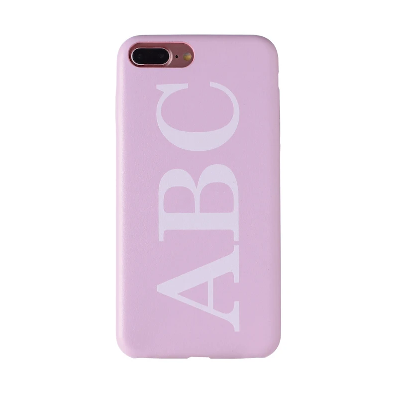 Font 1-Pink Leather Кожаный роскошный смелый чехол для телефона, чехол для iPhone 11 Pro X XS Max XR 6S 6Plus 7 7Plus 8 8Plus - Цвет: Font 1-Pink Leather