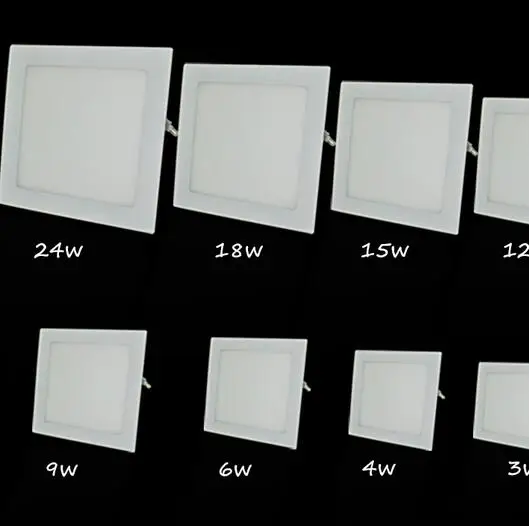 

Square LED panel downlight 3W 6W 9W 12W 15W 18W 24W Ceiling Recessed Slim Ultra Thin Design LED Panel Light for Indoor