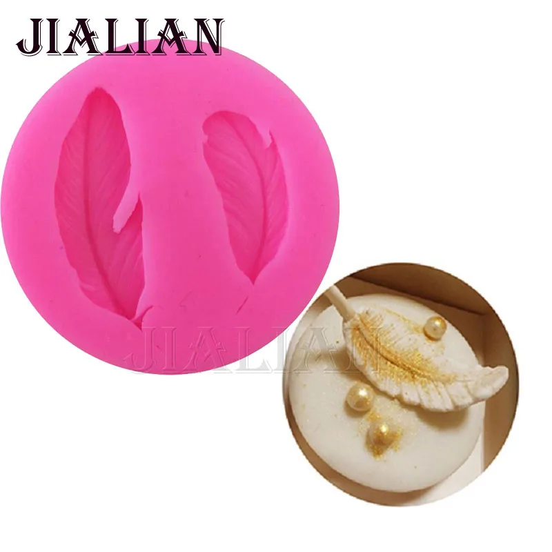 

Silicone Mold 3D bird Feathers Fondant Cake Decorating baking Tools silicone mold chocolate sugar art displays T0780
