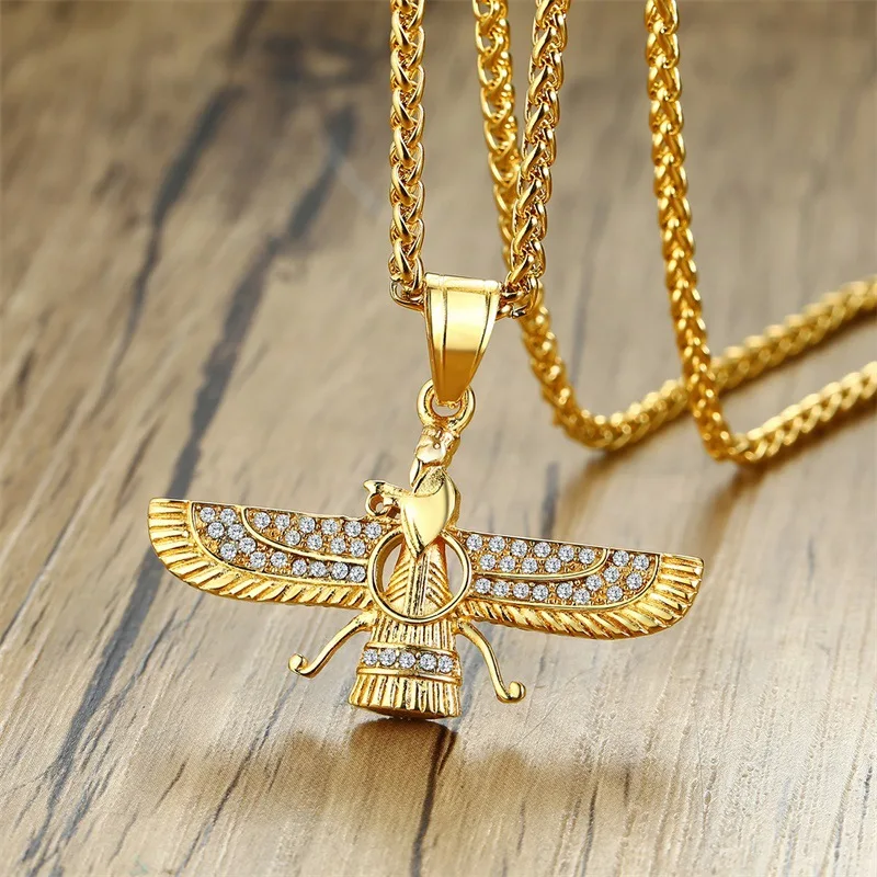 В стиле хип хоп Стразы ограненные Bling Иран фаравахар ахурамазду зороастрийских