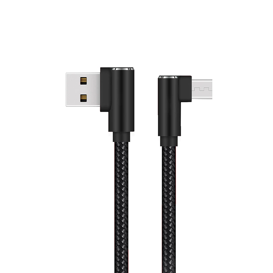 TOTU 90 градусов Micro usb-кабель 2A быстро Зарядное устройство для samsung Xiaomi huawei Android кабель мобильного телефона кабель для Android устройства - Цвет: Micro Usb