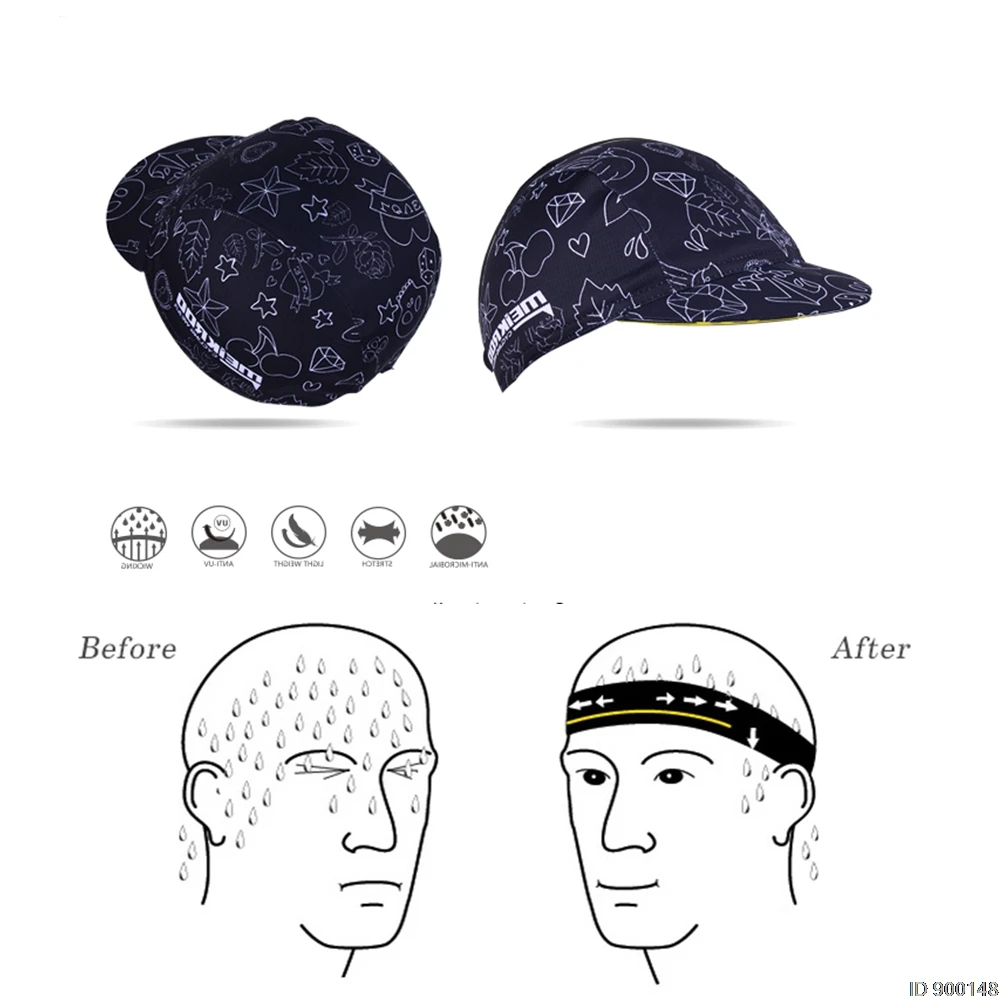 Cycling Caps Men and Women Cycling Headdress One Size Breathable Bike Wear Hat headband Riding Hats