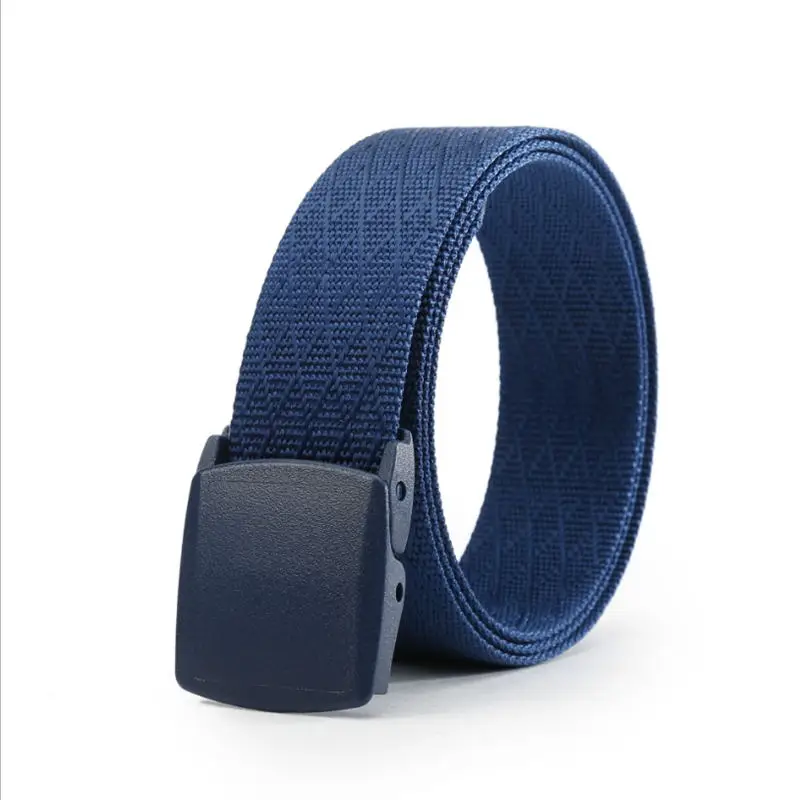 Blue Buckle Blue SupSindy мужские и женские холщовые нейлоновые пояса модные POM автоматические пряжки ремни для женщин Открытый тактический ремень военный мужской ремень синий - Цвет: Blue Buckle Blue