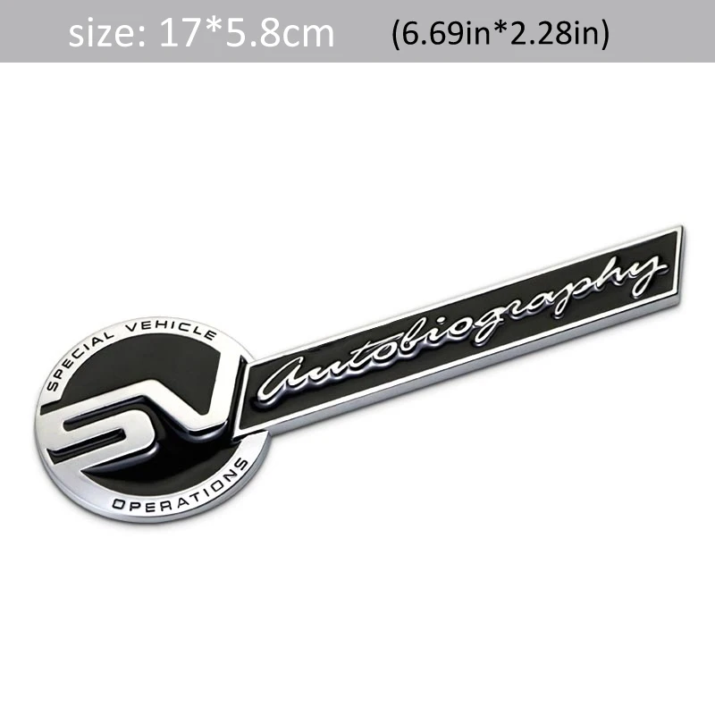 1 шт. 3D металлический значок-эмблема SVR для бокового крыла автомобиля заднего