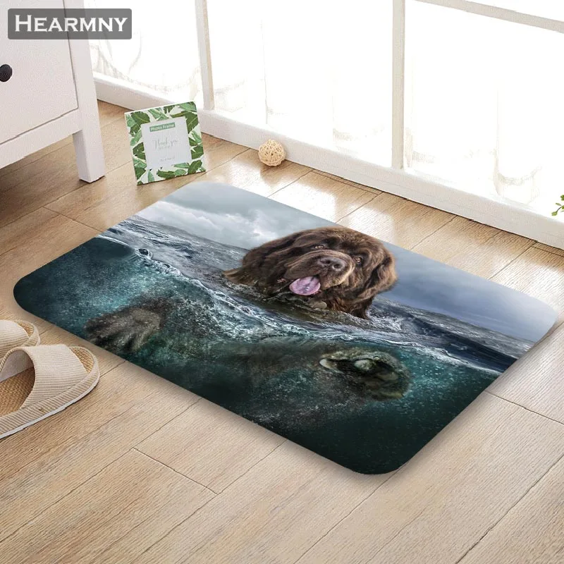 HEARMNY, Новое поступление, коврик для двери, Newfoundland, собака, домашний коврик, машина, сделанный, противоскользящий ковер, для гостиной/прихожей, коврик для ванной, для детей, подарок - Цвет: 9