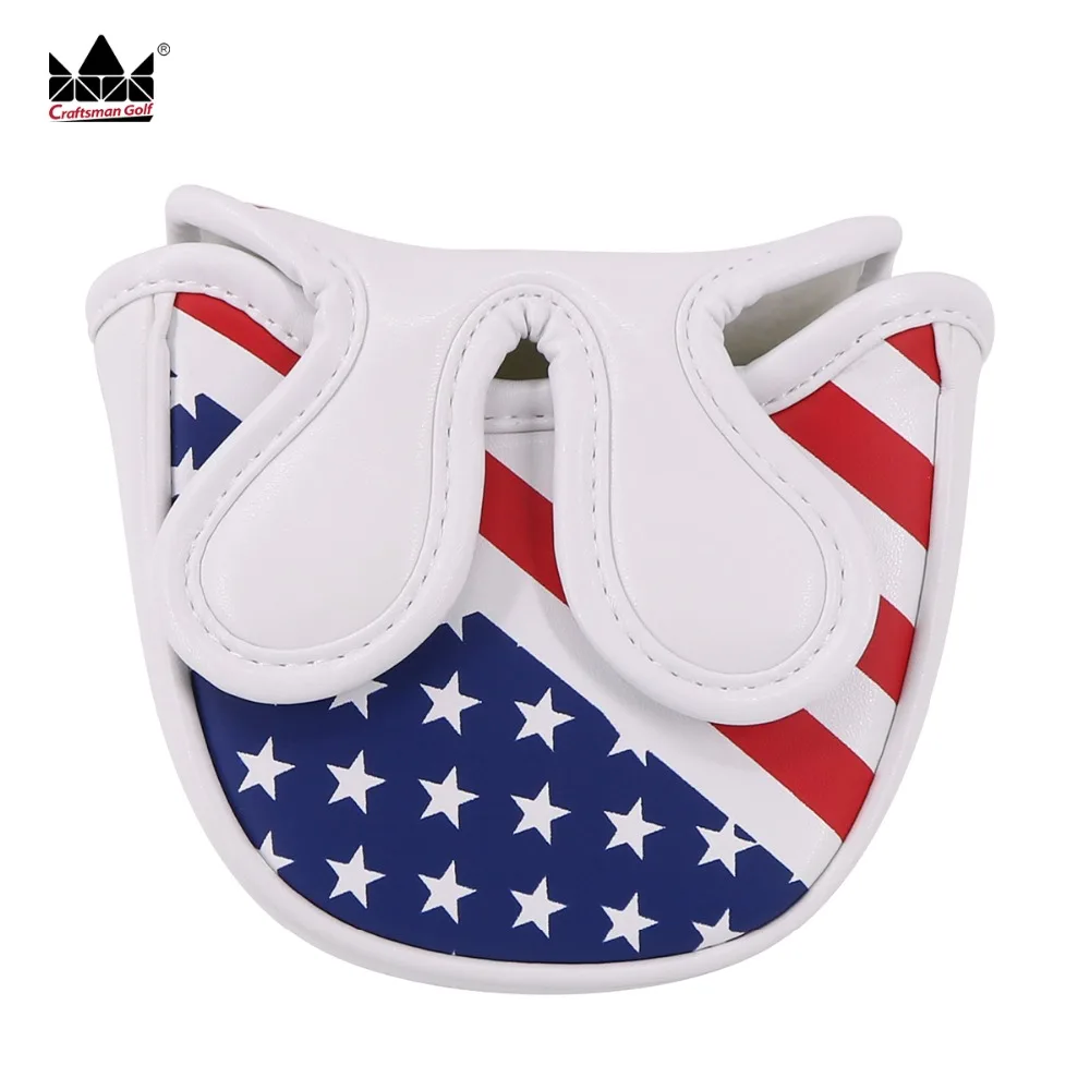 Craftsman Golf Stars and Stripes USA AMERICA FLAG Mid Mallet Putter Cover Half головной убор с магнитной