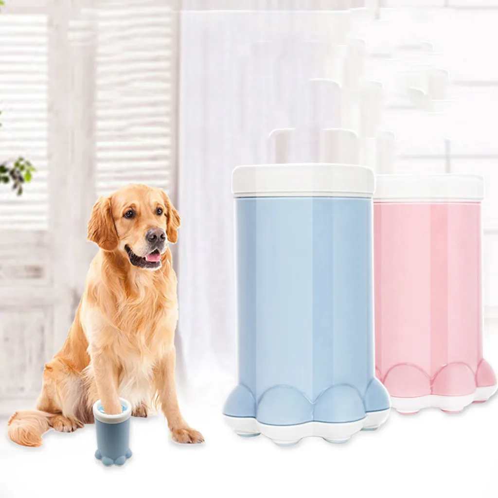 Pet щетка для чистки ступней чашка Мягкий силикон кошка собака