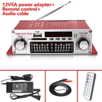 kentiger hy 602 with 12v5a power adapteraudio cableir control amplifier mini portable led display usb sd fm player amp