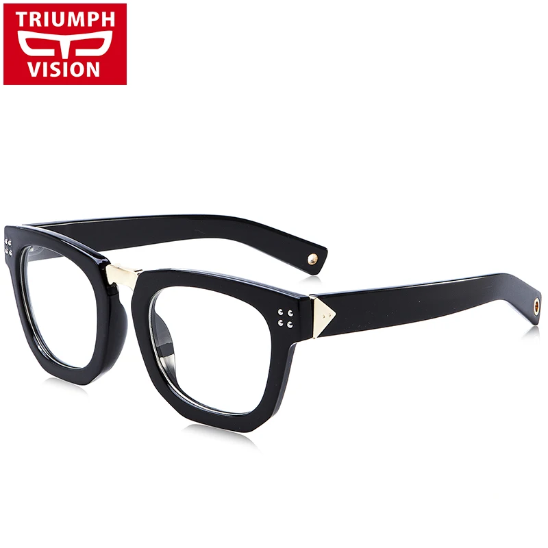 Квадратные прозрачные оправы для очков TRIUMPH VISION черные компьютера мужские