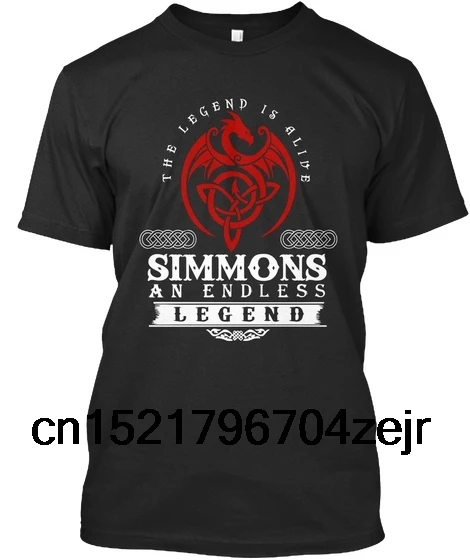 Мужская футболка Simmons бесконечная Легенда жива! Премиум Футболка забавная