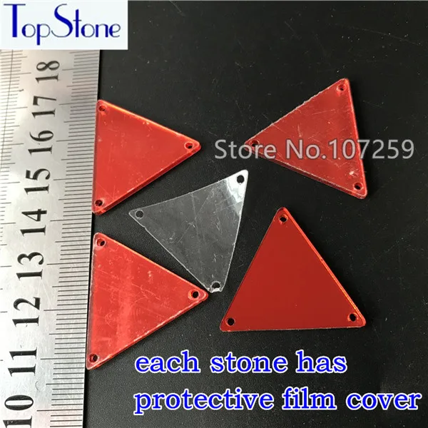 TopStone 30 форм Размеры Смешанные Пришивные акриловые Стразы flatback Lt Siam красный цвет зеркальные акриловые бусины для шитья ювелирных изделий - Цвет: 12N 23x23mm