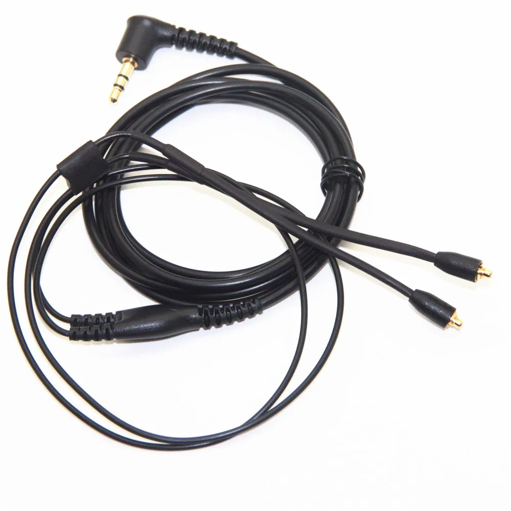 MMCX Plug Upgrade SE215 оригинальные Позолоченные наушники гарнитура черный серебристый