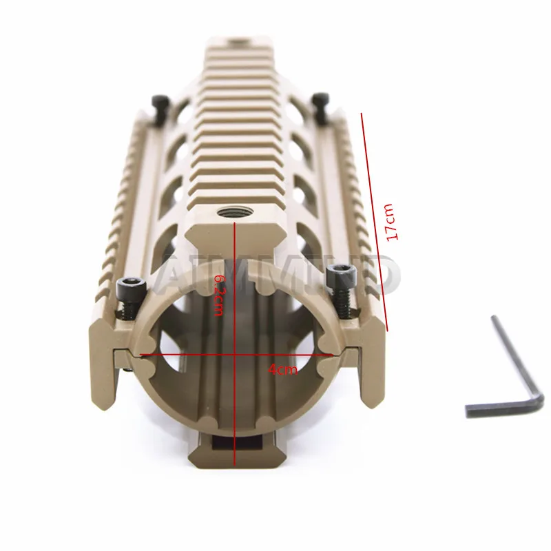 Высокое качество Tan Rail System Quad Handguard 6 7 дюймов Carbine Length 2 шт Drop In Picatinny Hand Guard AR