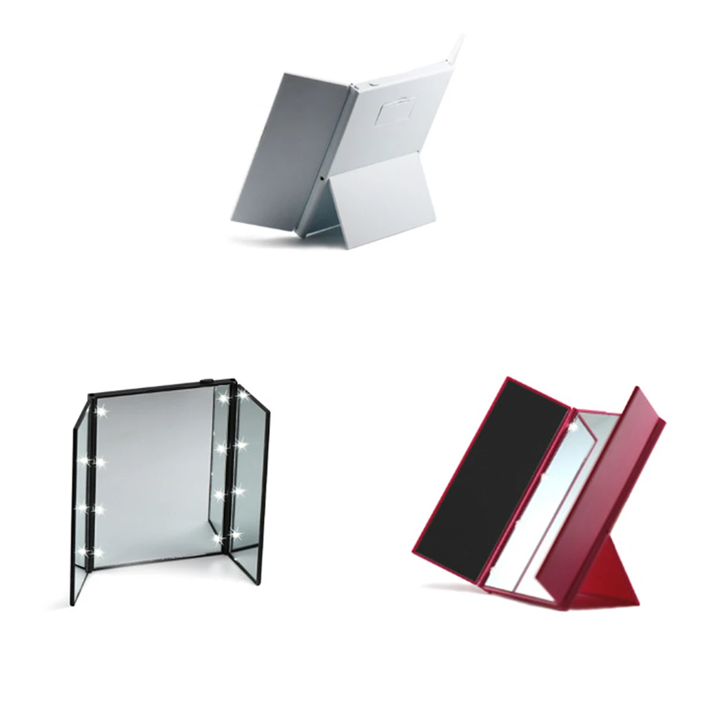

1 pcs Fashion Rectangle Shaped Makeup Mirrors Foldable Cosmetic Mirrors with LED Lights