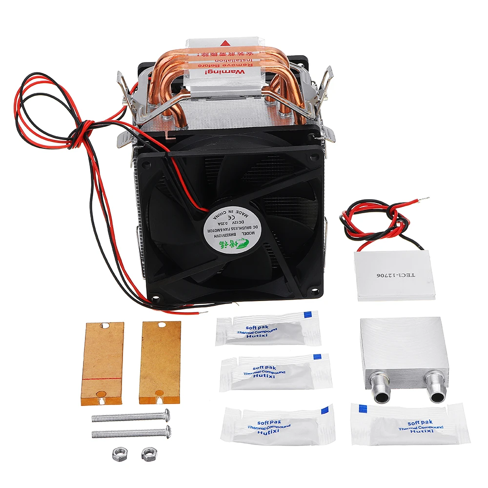 

12 В 10 А 3 медных трубки «сделай сам» полупроводниковый комплект водяного охлаждения