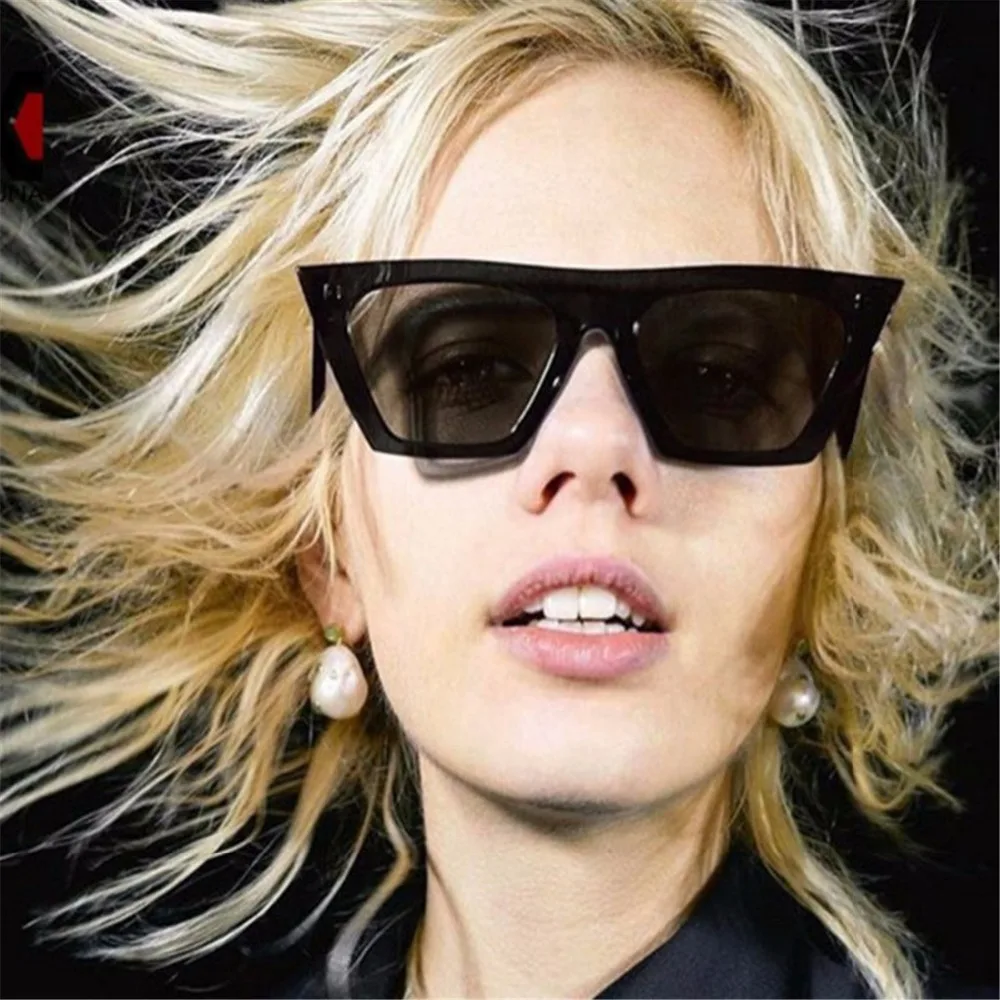 Australia Style Vintage Cat Eye Sunglasses Women 2019 Luxury Brand 90s Fashion Cateye Sun Glasses Female Lady Shades Retro Big | Аксессуары