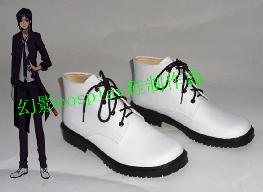 

K Yatogami Kuroh White Halloween Short Cosplay Shoes Boots H016