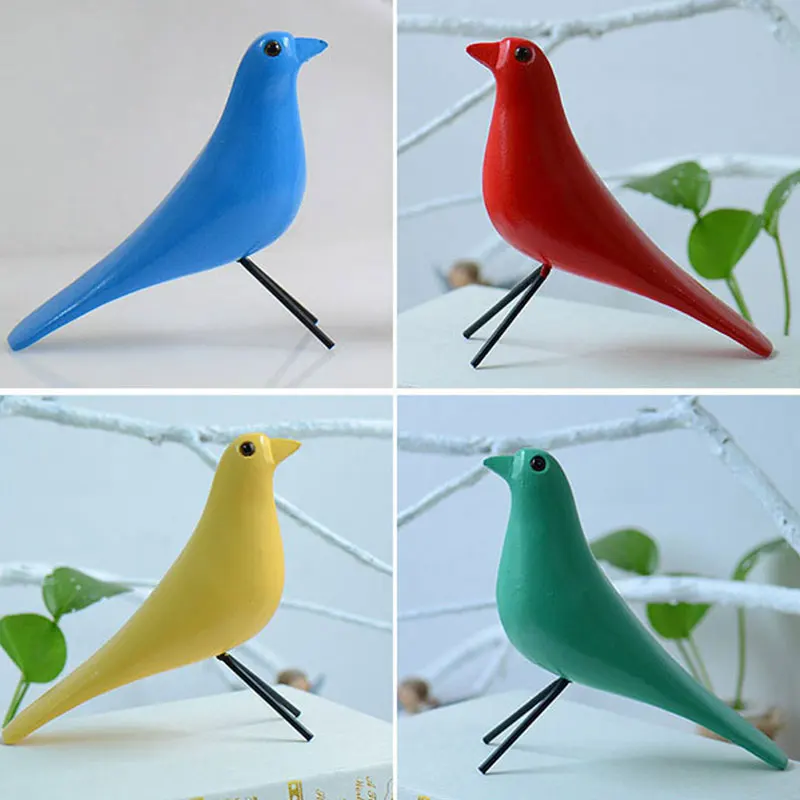 Современная Деревянная фигурка птицы Северной Европы креативное простое