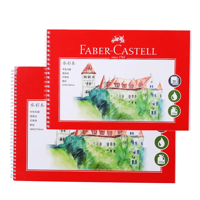 Faber Castell Акварельные 16 k 8 k эскиз Акварельная бумага растворяется в воде цветной грифель 300g художественный эскиз тетрадь для записей