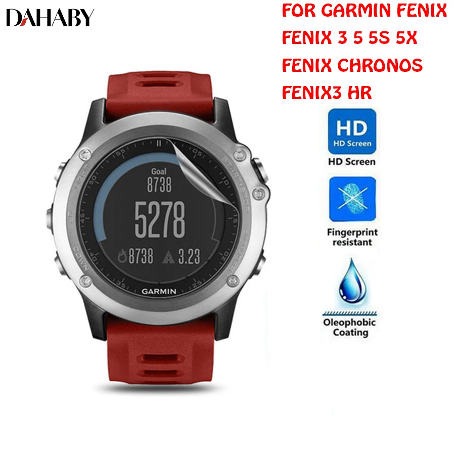 DAHABY пленка из мягкого ТПУ Экран протектор для Garmin Fenix 3 5 5S 5x Fenix3 HR Chronos HD Ясно