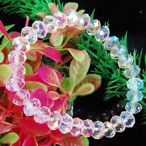 Бесплатная доставка модные ювелирные изделия AB белый кристалл граненые бусины