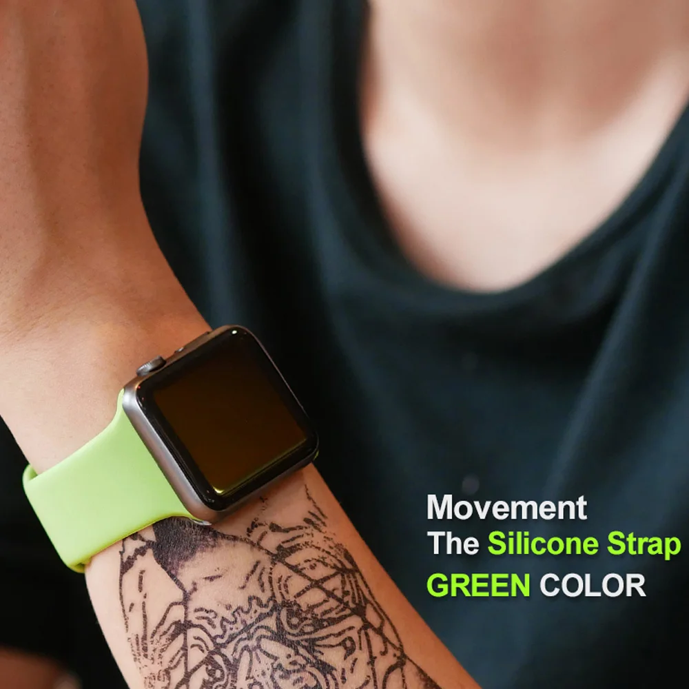 Спортивный мягкий силиконовый сменный ремешок 38 мм от mu sen для Apple Watch версии 1, 2, ремешок 42 мм на запястье, ремешок для iWatch Sport