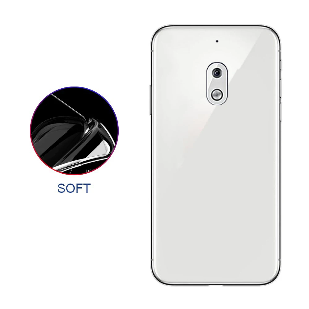 Прозрачный Простой нескользящий мягкий тонкий чехол для мобильного телефона Nokia