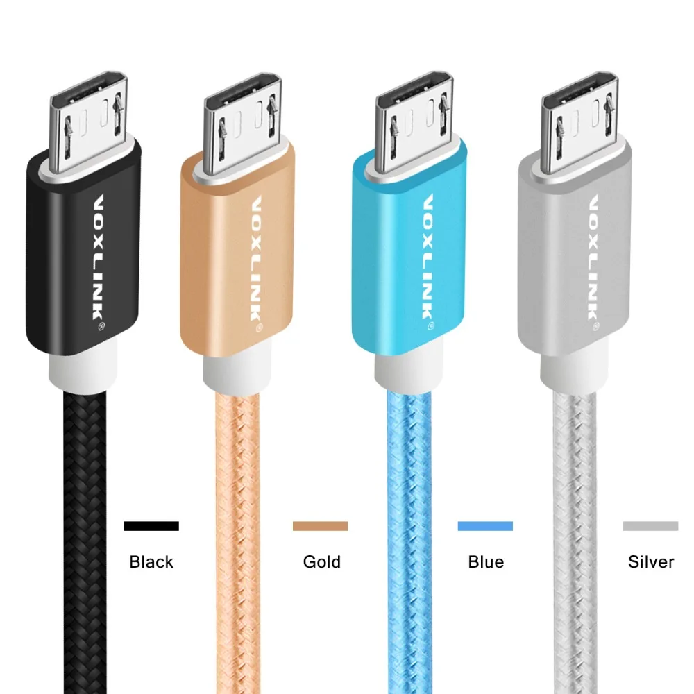 VOXLINK 2.1A Быстрый кабель Micro USB [10 Pack] для зарядки данных samsung LG xiaomi huawei мобильный
