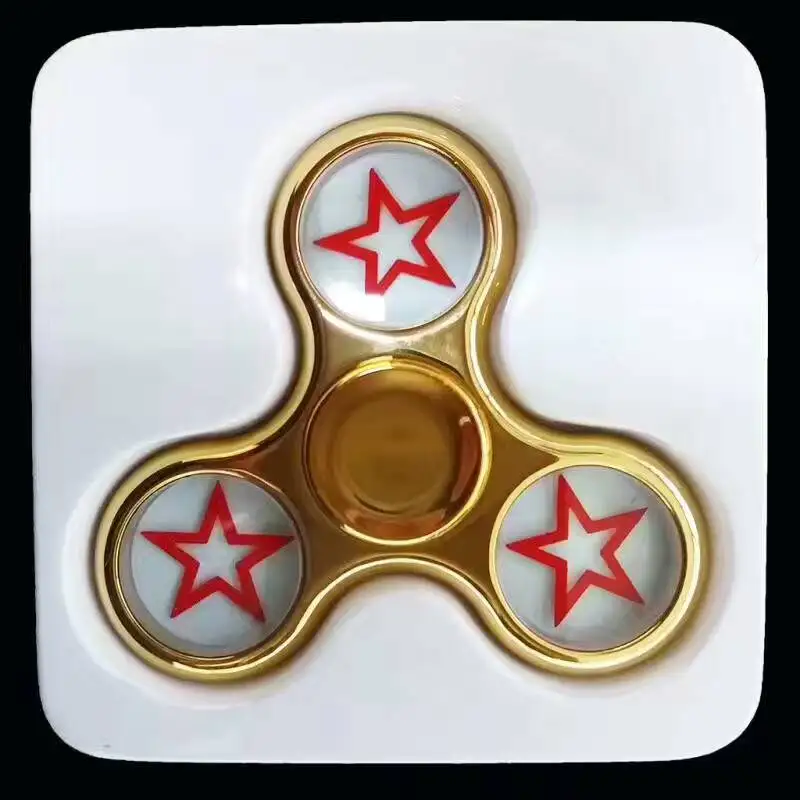 100 ШТ. Звезда Хром Непоседа Счетчик Качество EDC Для Аутизма и СДВГ Вращения Долгое