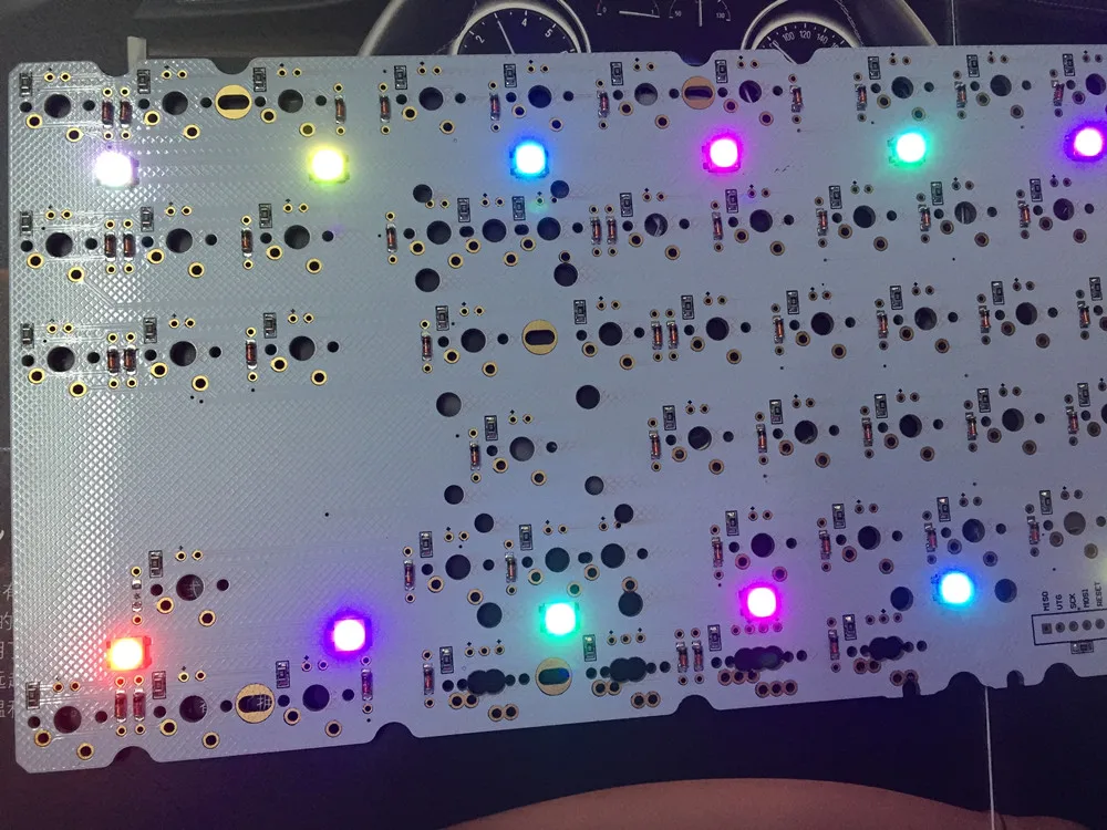 Механическая клавиатура Satan Backlight 87 key DIY белая печатная плата с подсветкой