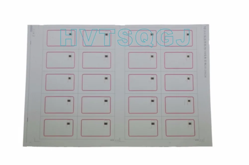 

Free Shipping (500pcs/lot) HF nfc fm08 A3 rfid PVC pretam /PVC inlay